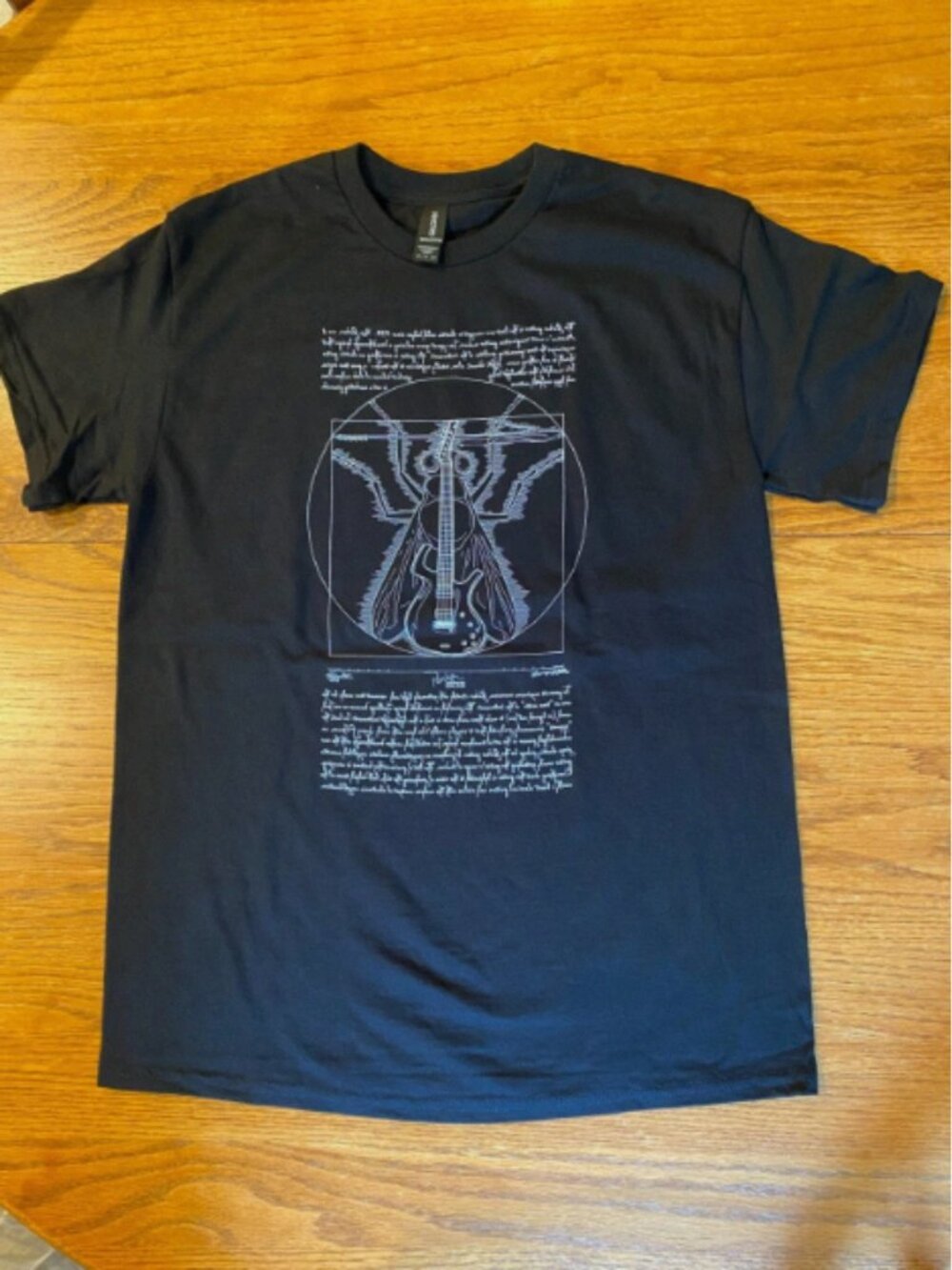 Tool Band Vitruvian Man Guitar Graphic Vintage Black T-Shirt